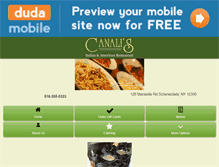 Tablet Screenshot of canalisrestaurant.com